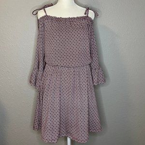 Topshop off shoulder dress burgundy size 8 (NWT)